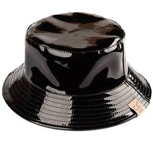 Kids Shiny Rain Bucket Hat Black